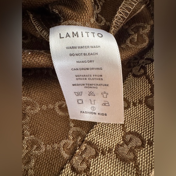 Monogram Toddler Jacket Beige Brown Old Money Quiet Luxury Preppy Size 100 - Picture 6 of 10